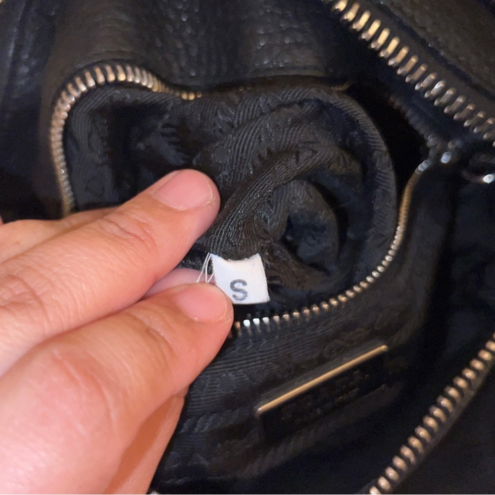 PRADA Authentic Black Leather Shoulder Bag - Picture 15 of 16